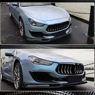 Carbon Frontstoßstangen Abdeckungen (für Base 2018-2020) Maserati Ghibli 2013-2023 Foto 4
