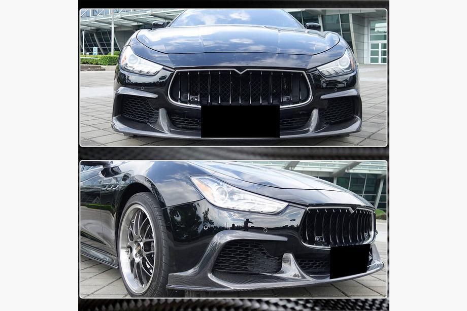 Maserati Ghibli 2013-2023 Frontlippe V1 für Stoßstange (Base/S/S Q4 2013-2017, Carbon) Foto 3