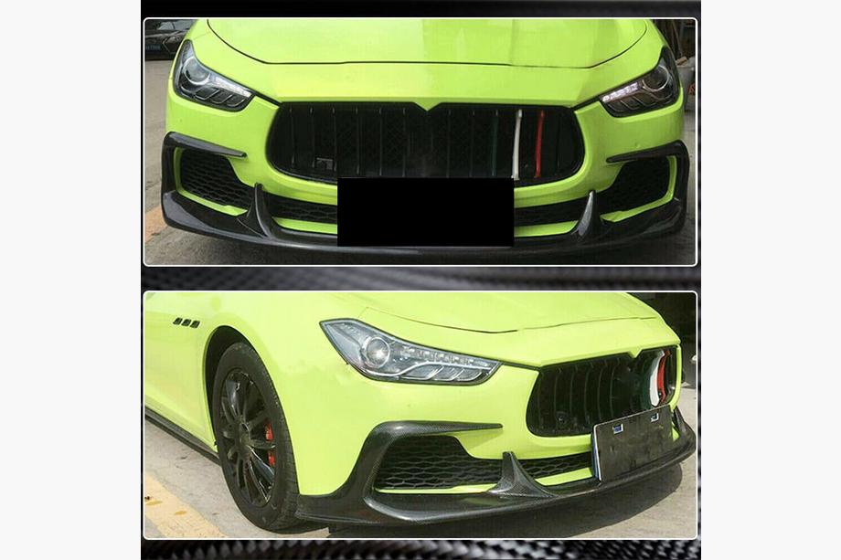 Maserati Ghibli 2013-2023 Frontlippe V1 für Stoßstange (Base/S/S Q4 2013-2017, Carbon) Foto 4
