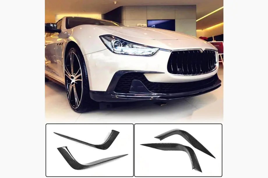 Maserati Ghibli 2013-2023 Carbon Frontstoßstangen Abdeckungen (für Base/S/S Q4 2013-2017) Image