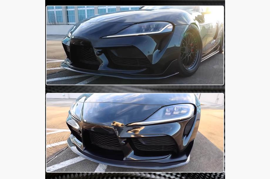 Toyota Supra 2019- Frontstoßstange Lippe V1 Aufsatz (Carbon) Foto 6