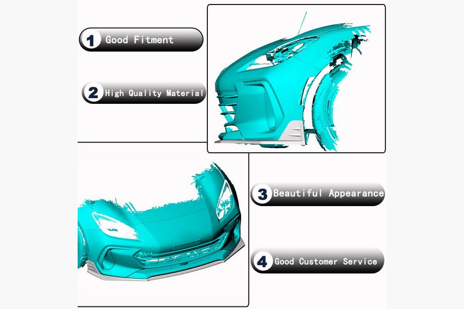 Subaru BRZ 2021- Frontlippe V1 für Frontstoßstange (2021-2023, Carbon) Foto 4