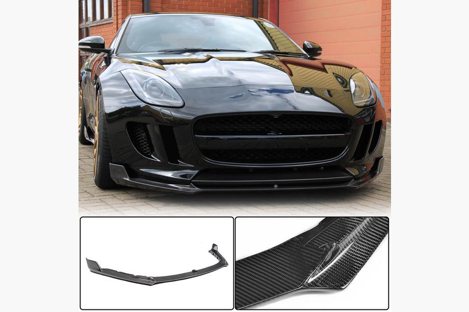 Jaguar F-Type 2013-2024 Frontstoßstange Lippe Aufsatz (2013-2016, Carbon) Image