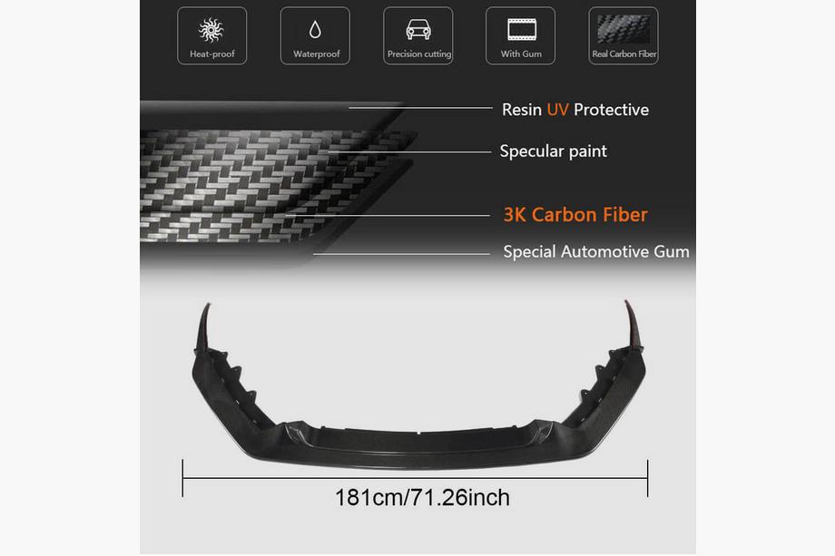 Jaguar F-Type 2013-2024 Frontstoßstange Lippe Aufsatz (für Base 2017-2019, Carbon) Foto 6