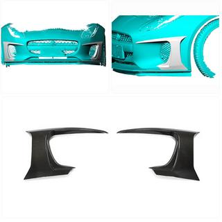 Carbon Frontstoßstangen Abdeckungen (für Base 2017-2019) Foto 2
