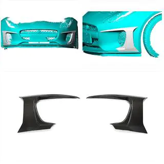 Carbon Frontstoßstangen Abdeckungen (für Base 2017-2019) Jaguar F-Type 2013-2024 Foto 2