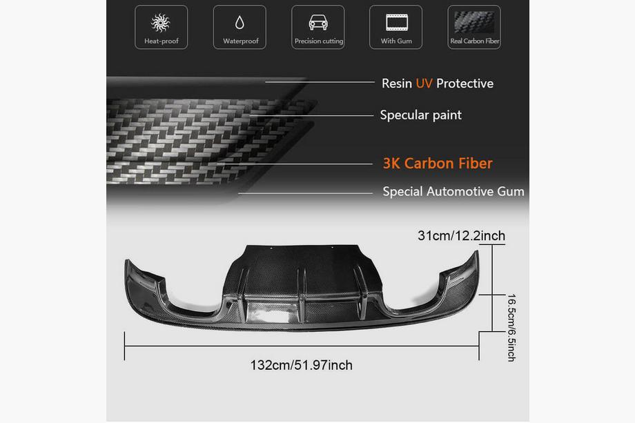 Jaguar XE 2016- Heckdiffusor V1 (2015-2019, Carbon) Foto 5