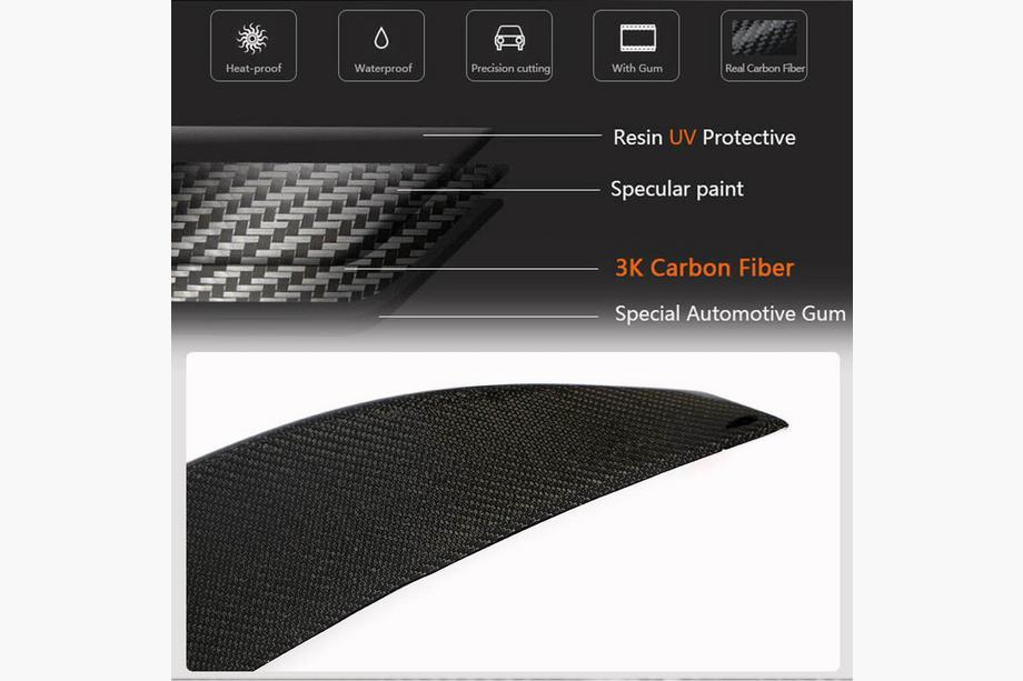 Kia Stinger 2017-2023 Spoiler V2 (Carbon) Foto 4