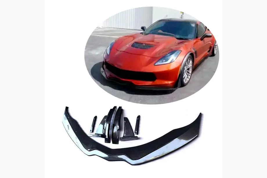 Chevrolet Corvette C7 2013-2019 Frontstoßstange Lippe Aufsatz (2013-2017, Carbon) Image