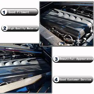 Motorabdeckung (2019-2022, Carbon) Chevrolet Corvette C8 2019- Foto 3