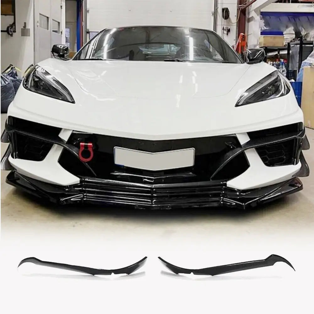 Carbon Frontstoßstangen Abdeckungen (2019-2022) Chevrolet Corvette C8 2019- Foto 1