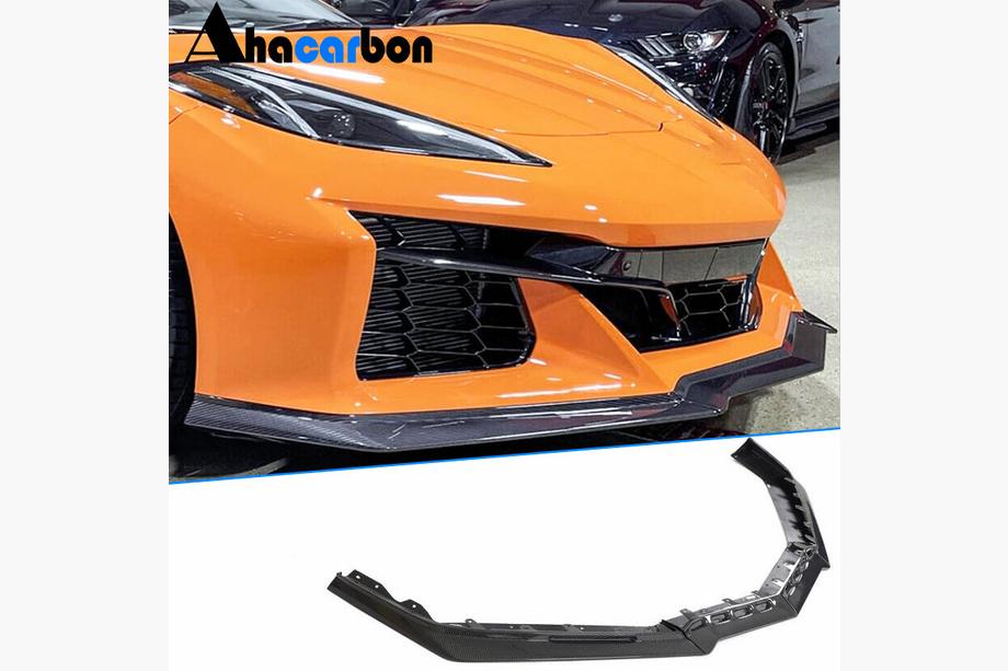 Chevrolet Corvette C8 2019- Frontstoßstangen Lippe Aufsatz (für Z06, 2020-2024, Carbon) Foto 1