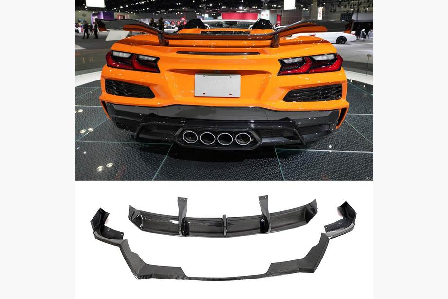 Chevrolet Corvette C8 2019- Heckdiffusor Stoßstange (für Z06, 2022-2024, Carbon) Image