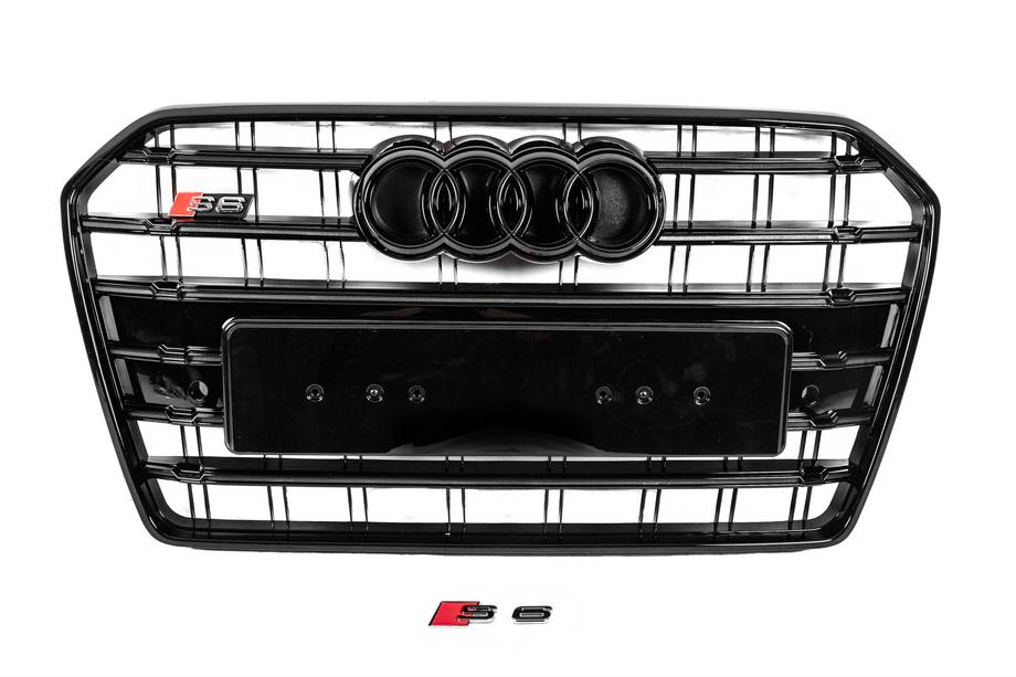 Audi A6 C7 2011–2018 Vorderer schwarzer Kühlergrill S-Style (2014-2018) Foto 2
