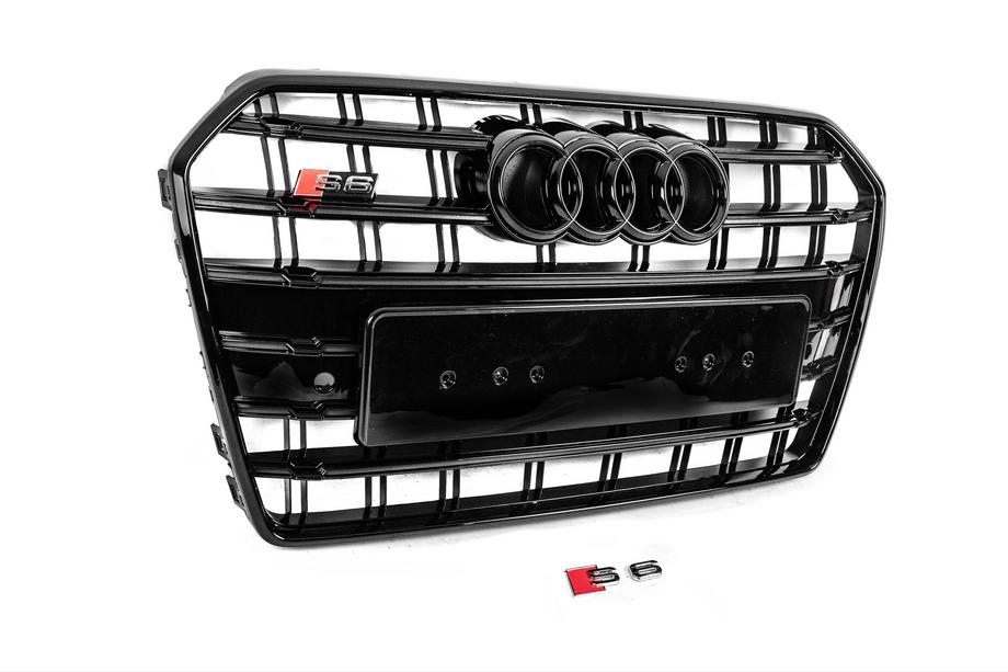 Audi A6 C7 2011–2018 Vorderer schwarzer Kühlergrill S-Style (2014-2018) Foto 4