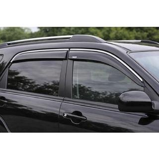 Windabweiser mit Chromleiste Niken Luxury (4 Stk) Kia Sportage 2004-2010 Foto 2