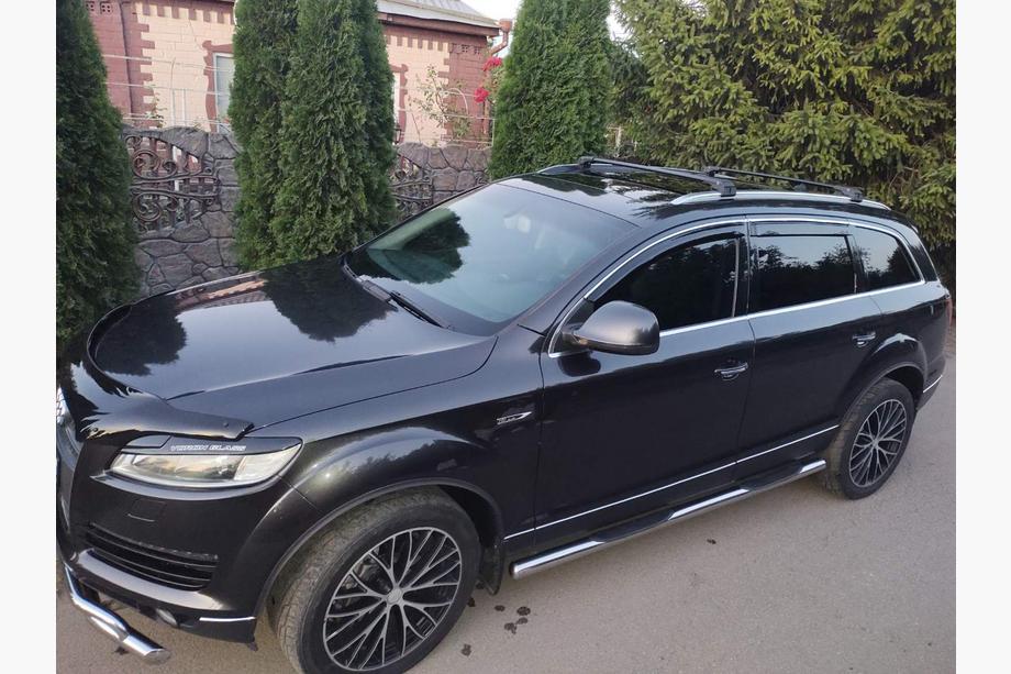 Audi Q7 2005-2015 Dachträger (Querträger) für integrierte Reling Skybar V2 120 cm (2 Stk) Schwarz Image
