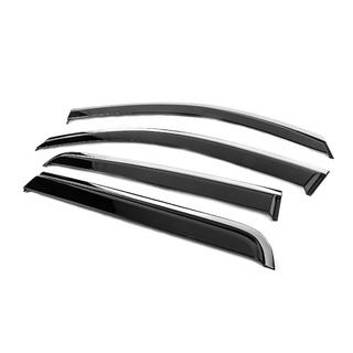 Windabweiser mit Chromleisten Niken Luxury (2011-2015, 4 Stk) Toyota Hilux 2006-2015 Foto 2