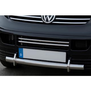 Zierleisten für Kühlergrill Stoßstange (2 Stk, Edelstahl) Volkswagen T5 Transporter 2003-2010 Foto 1