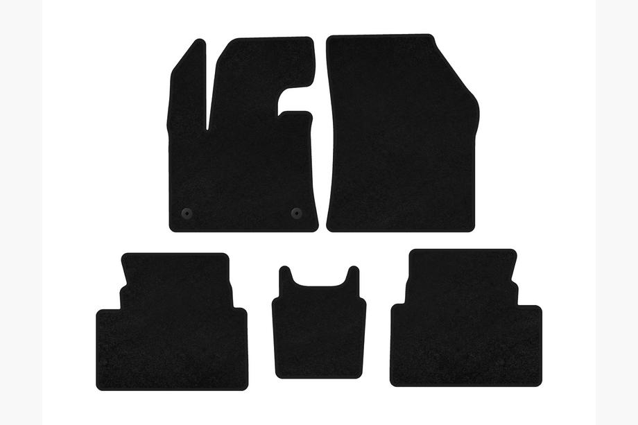 Citroen C5 Aircross 2017-2025 Textil-Fußmatten Deluxe (Boden-Gaspedal, Schwarz) Image