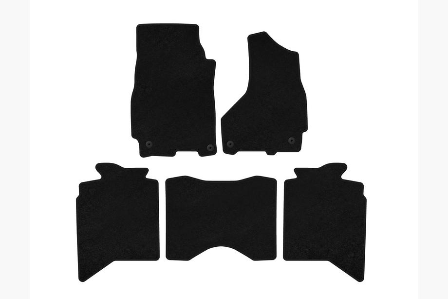 Dodge RAM (DS/DJ/D2) 2009–2024 Textil Fußmatten Deluxe (2013+, 5-Sitzer, schwarz) Image