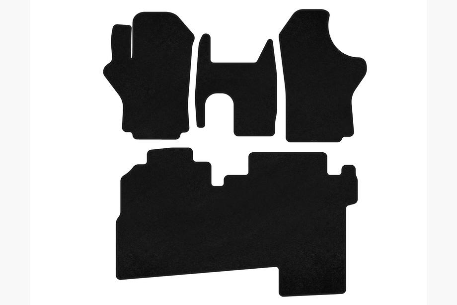 Hyundai H200, H1, Starex 1998-2007 Textil Fußmatten Deluxe (2004-2007, 2 Reihen, 8-Sitzer, schwarz) Image
