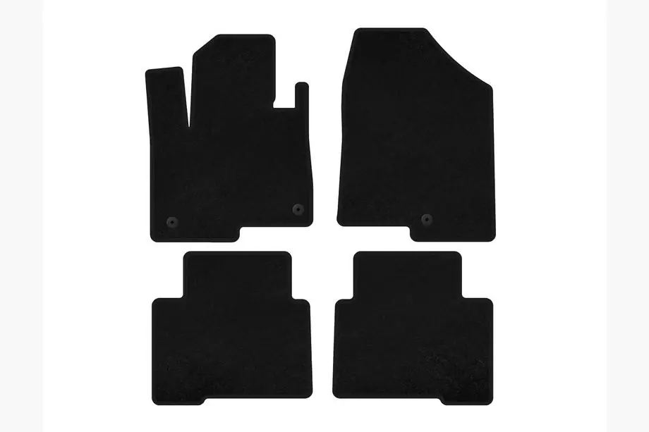 Hyundai Santa Fe 4 2018-2023 Textil Fußmatten Deluxe (2 Reihen, für Grand, schwarz) Image