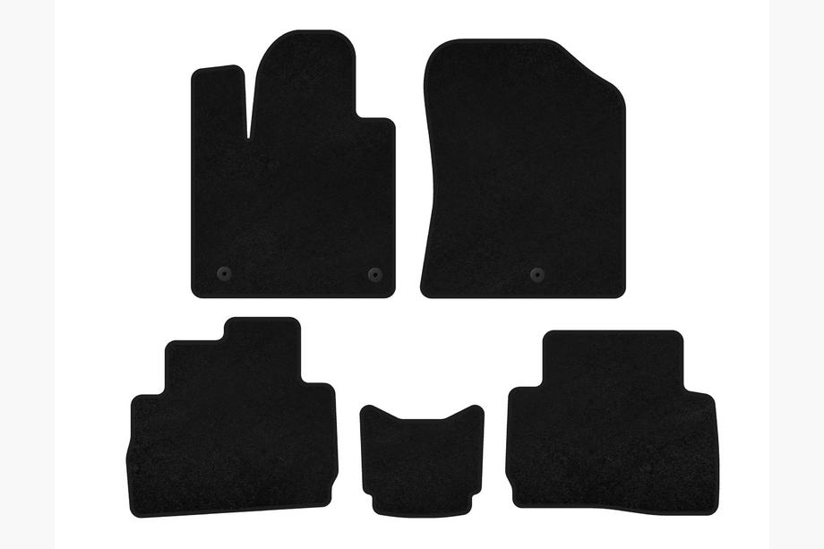 Hyundai Santa Fe 4 2018-2023 Textil Fußmatten Deluxe (2020-2023, Schwarz) Foto 1