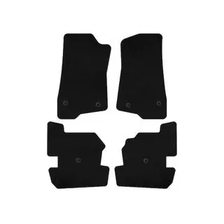 Textil Fußmatten Deluxe (Schwarz)