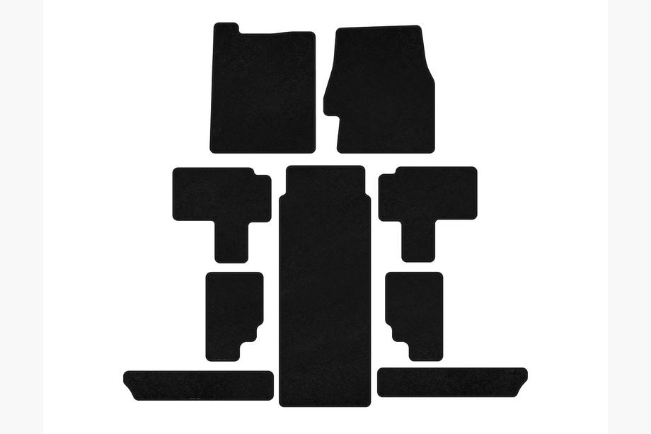 Kia Carnival 2002-2013 Textil Fußmatten Deluxe (Komplettset, Schwarz) Image