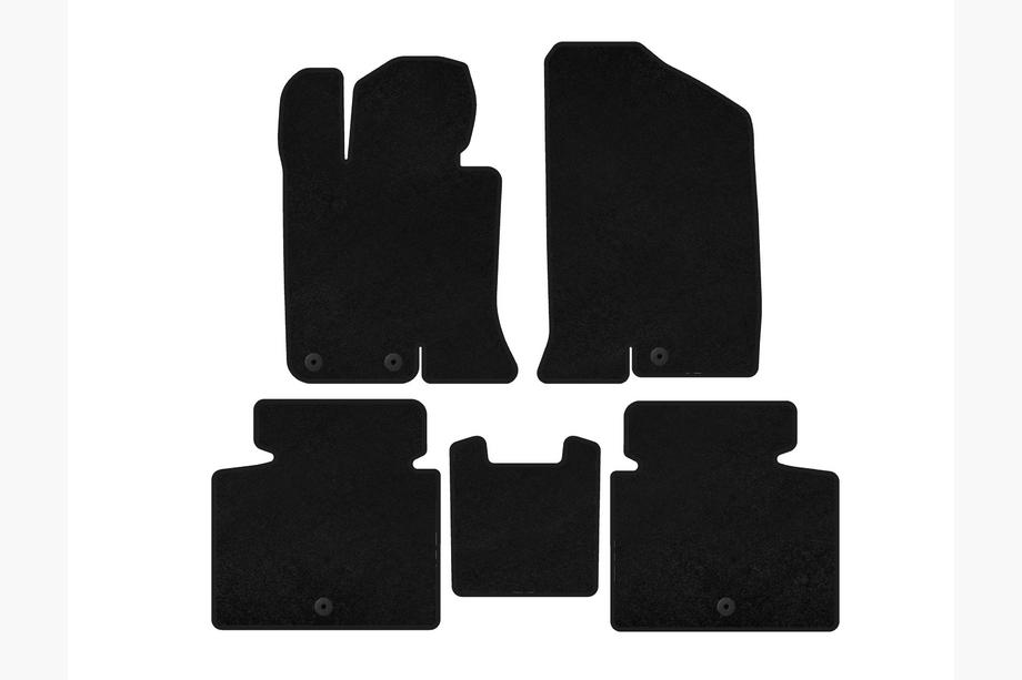 Kia Optima 2010-2016 Textil-Fußmatten Deluxe V-2 (SD, Schwarz) Image