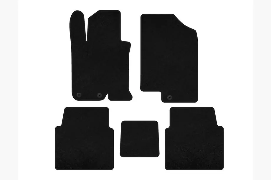 Kia Optima 2010-2016 Textil-Autoteppiche Deluxe V-1 (SD, Schwarz) Image