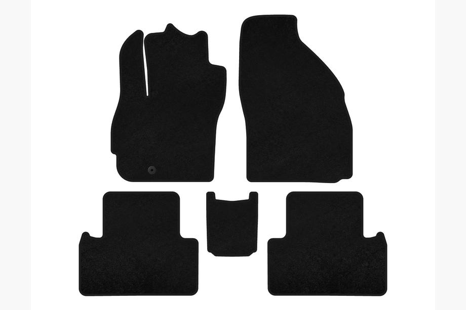 Mazda 5 2005-2009 Textil Fußmatten Deluxe (2 Reihen, 7-Sitzer, schwarz) Image