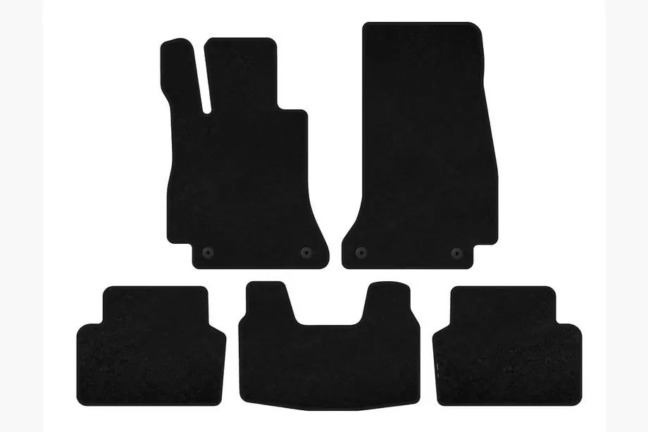 Mercedes E-class W213 2016-2023 Textil Fußmatten Deluxe (SD, Schwarz) Image