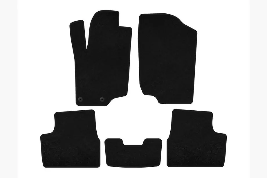 Peugeot 207 2006–2014 Textil Fußmatten Deluxe (HB, 5-Türer, schwarz) Image