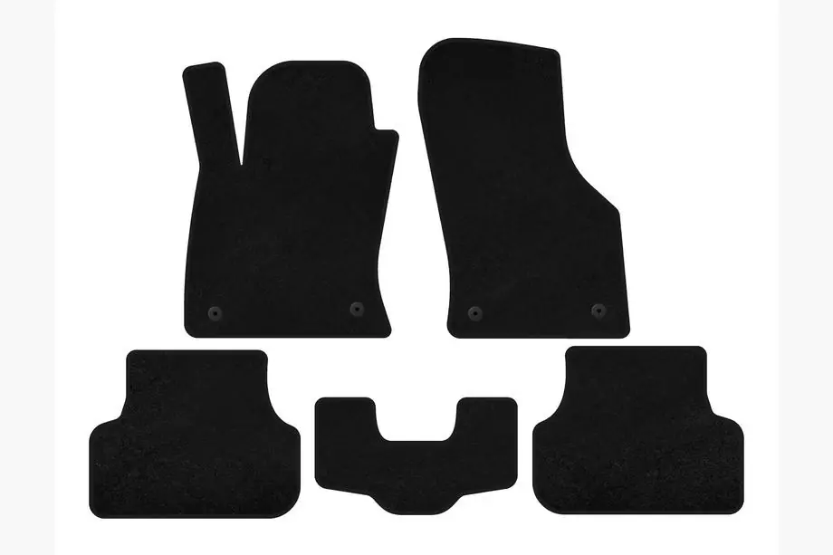 Seat Leon 2013-2020 Textil Fußmatten Deluxe (2013-2016, SW, schwarz) Image