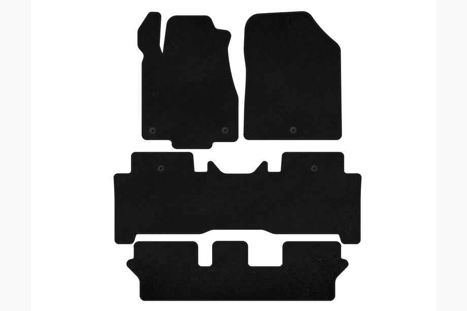 Acura MDX 2007-2013 Textil Fußmatten Deluxe (3 Reihen, Schwarz) Image