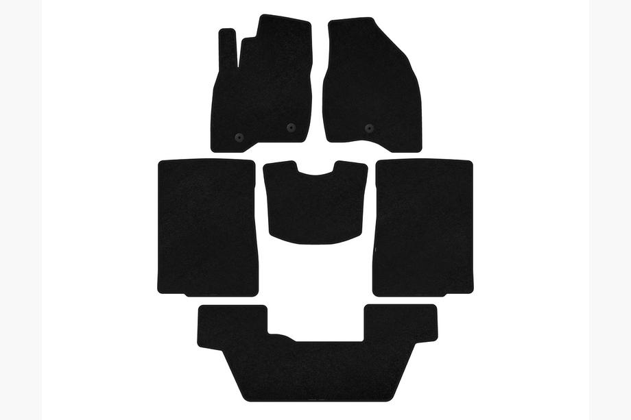 Ford Explorer 2011-2019 Textil Fußmatten Deluxe (2015-2017, 3 Reihen, 7-Sitzer, schwarz) Image