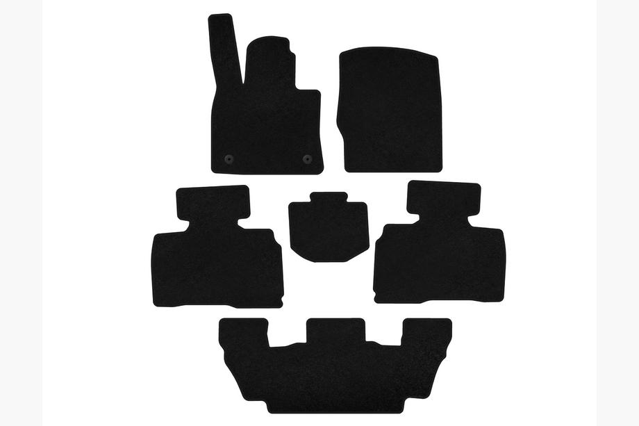 Ford Explorer 2019- Textil Fußmatten Deluxe (3 Reihen, 7-Sitzer, schwarz) Image