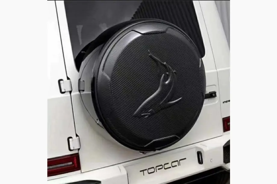 Mercedes G class W463 1990-2018 Reserveradabdeckung Topcar-Style (Carbon) Foto 1