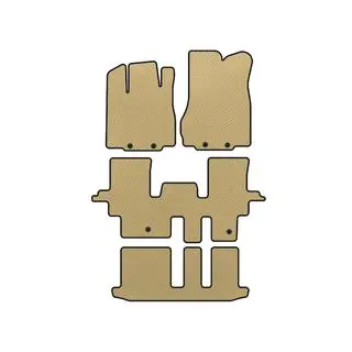 EVA Fußmatten (3 Reihen, Beige)