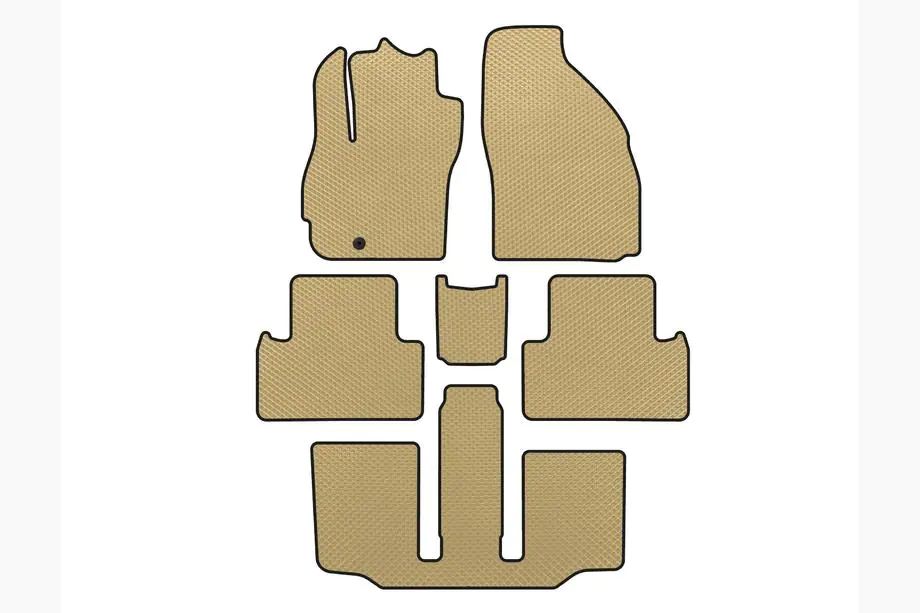 Mazda 5 2005-2009 EVA Fußmatten (3 Reihen, 7-Sitzer, Beige) Image