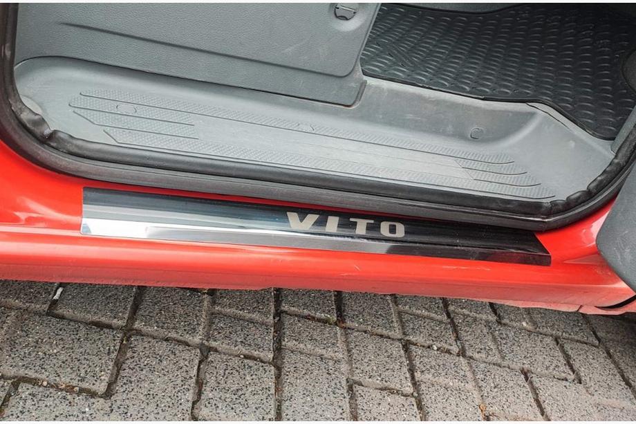Mercedes Vito W639 2004-2014 Einstiegsleisten Carmos (2 Stk, Edelstahl) Image