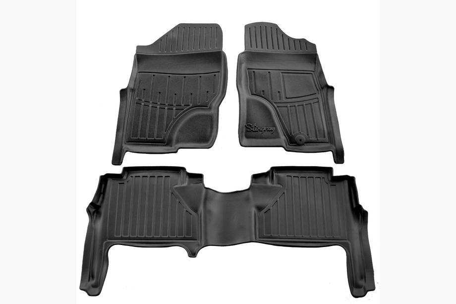 Nissan Navara 2006-2015 Gummimatten Stingray 3D Rechtslenker (3-teilig) Image