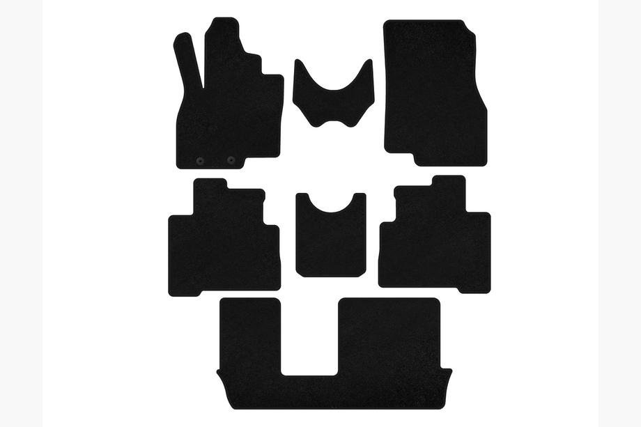 Mitsubishi Grandis 2003-2011 Textil Fußmatten Classic (3 Reihen, 7-Sitzer, Schwarz) Image