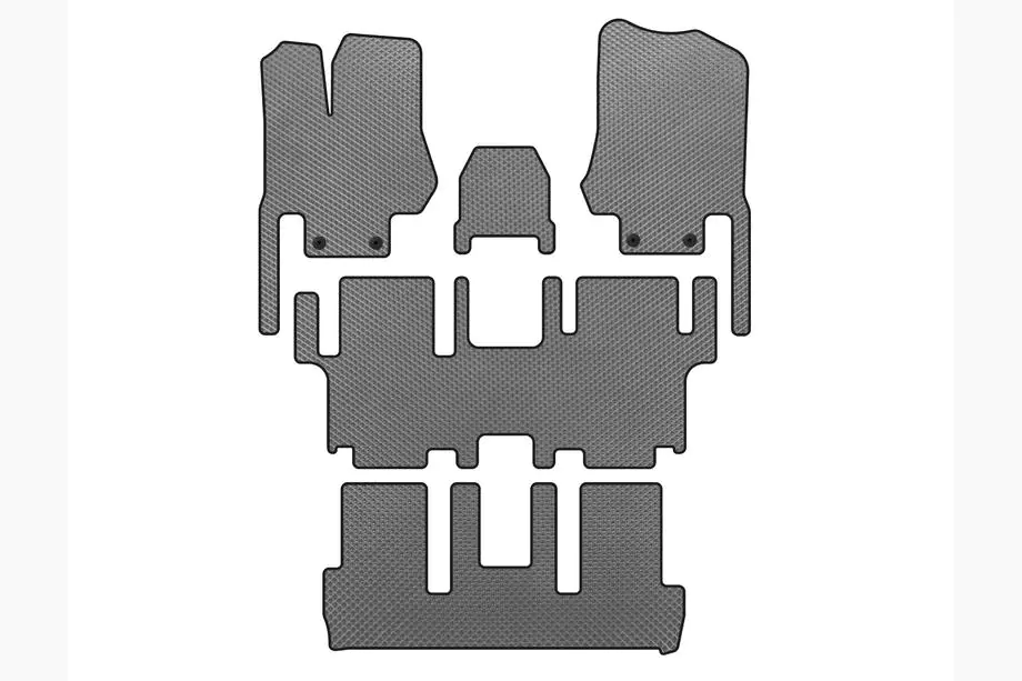 Nissan Quest 2011-2017 EVA Fußmatten (3 Reihen, 7-Sitzer, Grau) Image