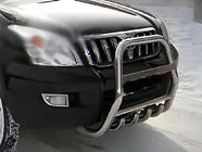 Toyota Land Cruiser Prado 120 2002-2009 Frontbügel hoch (Edelstahl) Foto 1