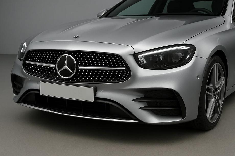 Mercedes E-class coupe C238 2016-2024 Frontgrill Diamond Silber (für AMG-Line 2020-2023) Ohne Kameravorbereitung Foto 3
