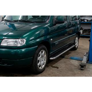Trittbretter Maydos V1 (2 Stk., Aluminium & Edelstahl) Peugeot Partner 1996-2008 Foto 1