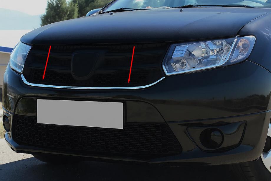 Dacia Logan MCV 2013-2020 Zierleiste unter dem Kühlergrill (1 Stk., Edelstahl) Image